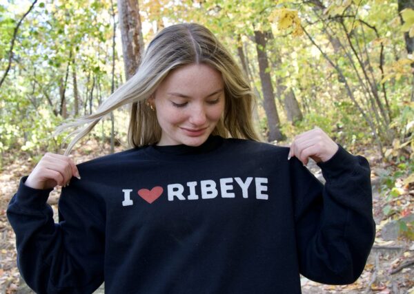 I Love Ribeye Crewneck Sweatshirt - Image 2
